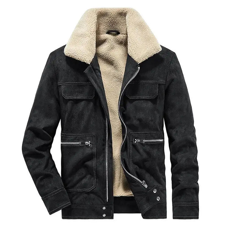 Langmere Suede Sherpa-Lined Jacket