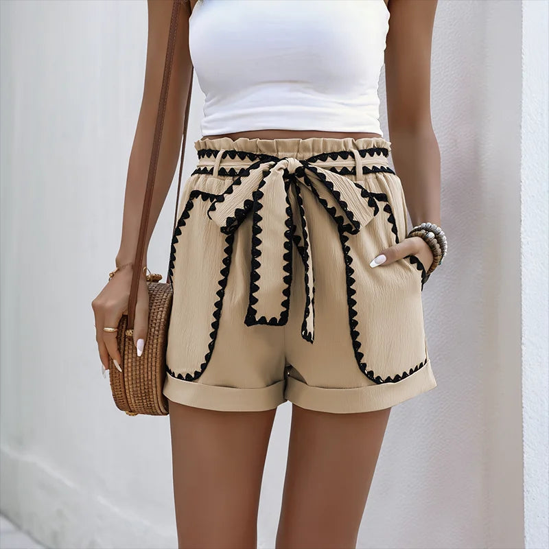 Maribel Wavy Trim Shorts