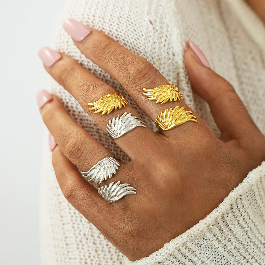 Aurelia Dove Wing Ring Set