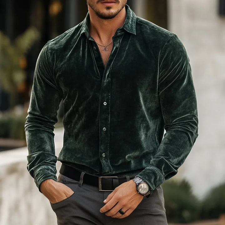 Vellano Luxe Velvet Shirt