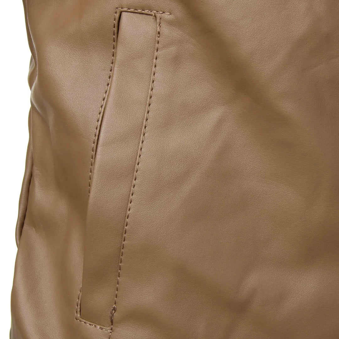 Valencrest Stand-Collar Leather Bomber