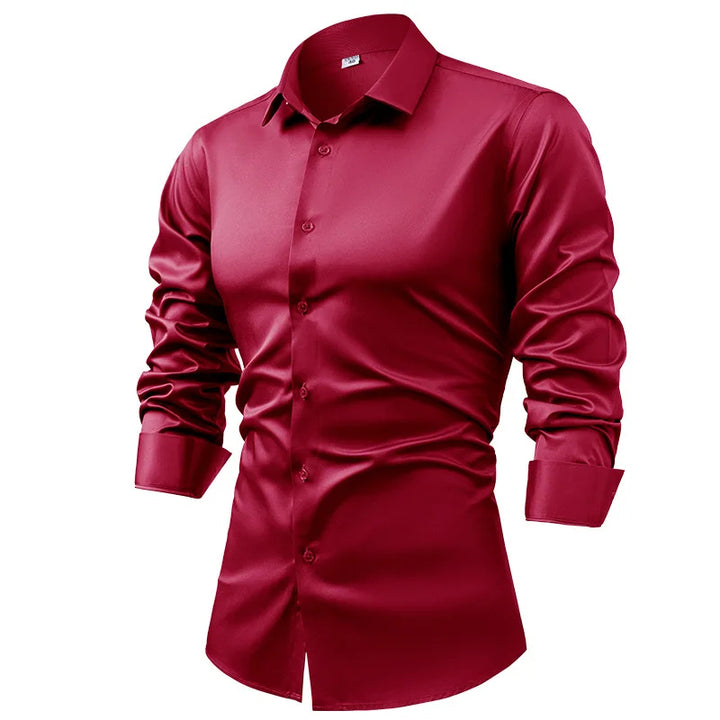 Valerio Satin Stretch Shirt