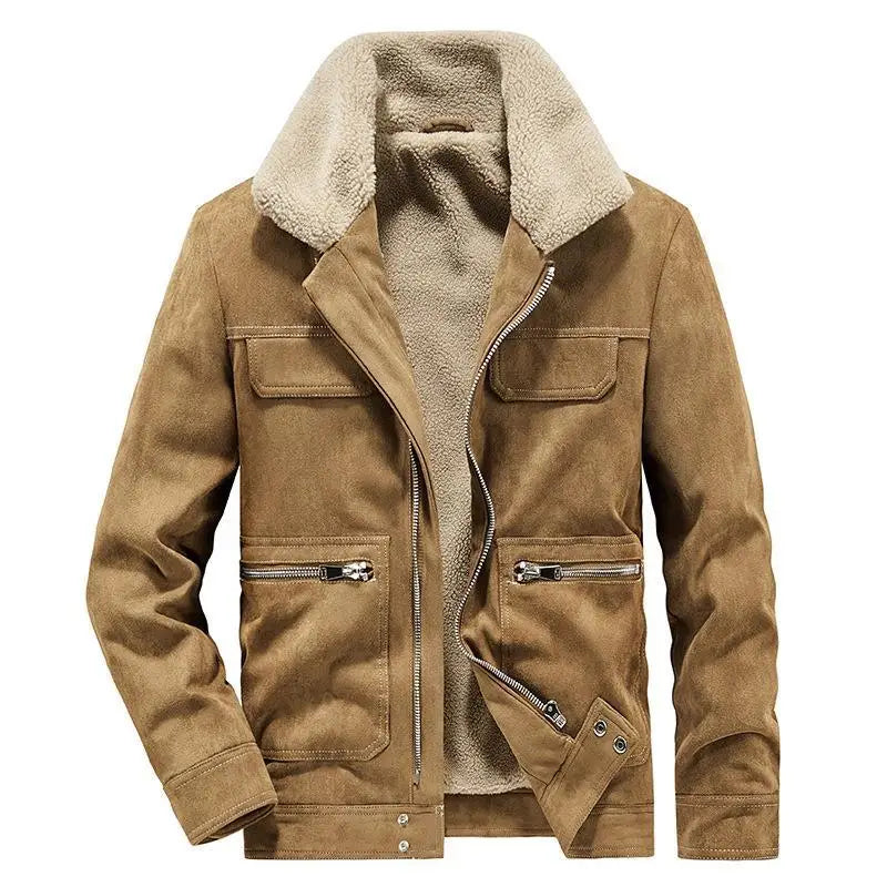 Langmere Suede Sherpa-Lined Jacket