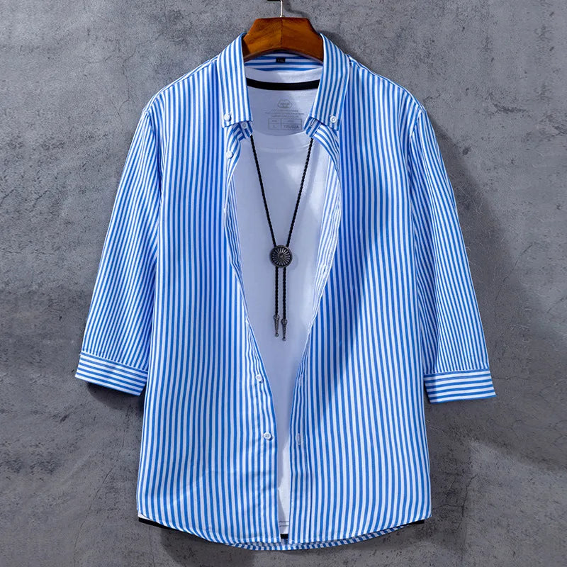 Arden Stripe Three Quarter Sleeve Shirt