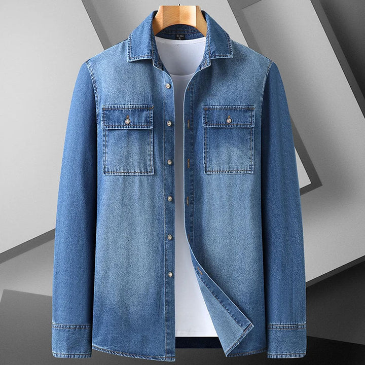 Harrington Two-Tone Denim Shirt