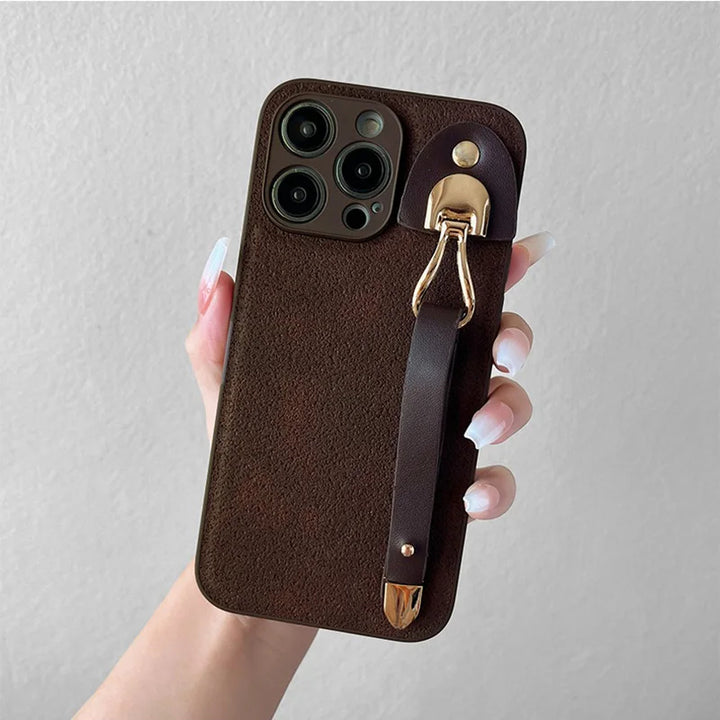 Feminique Leather Pattern Wrist Case