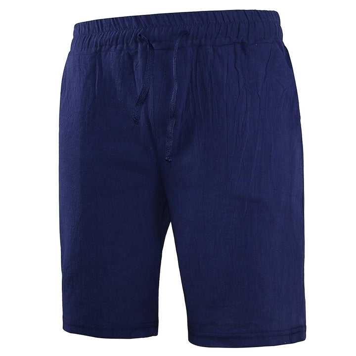 Men's Cotton Linen Shorts | Lightweight Breathable Summer Essential | Classic Solid Style