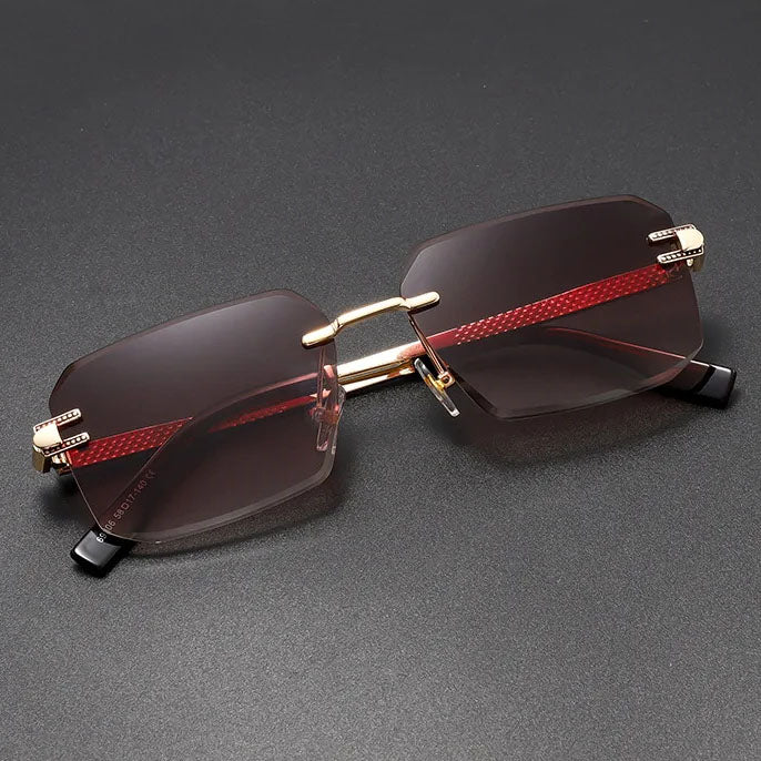 Aurel Rimless Rectangle Sunglasses