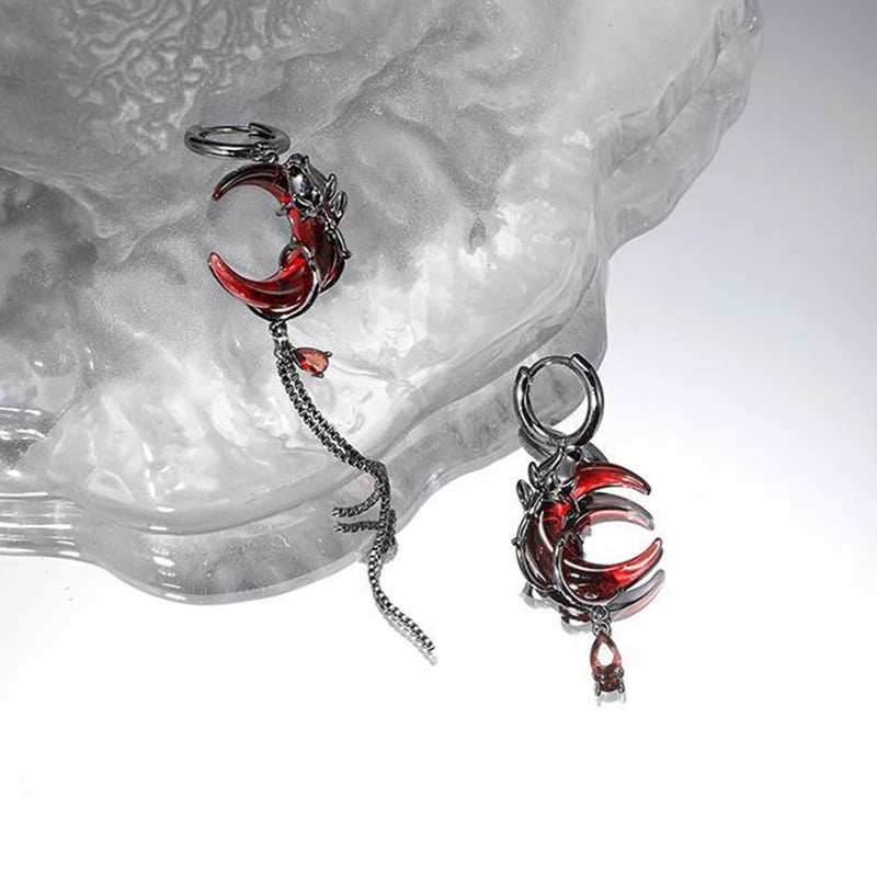 Lunara Crimson Drop Earrings