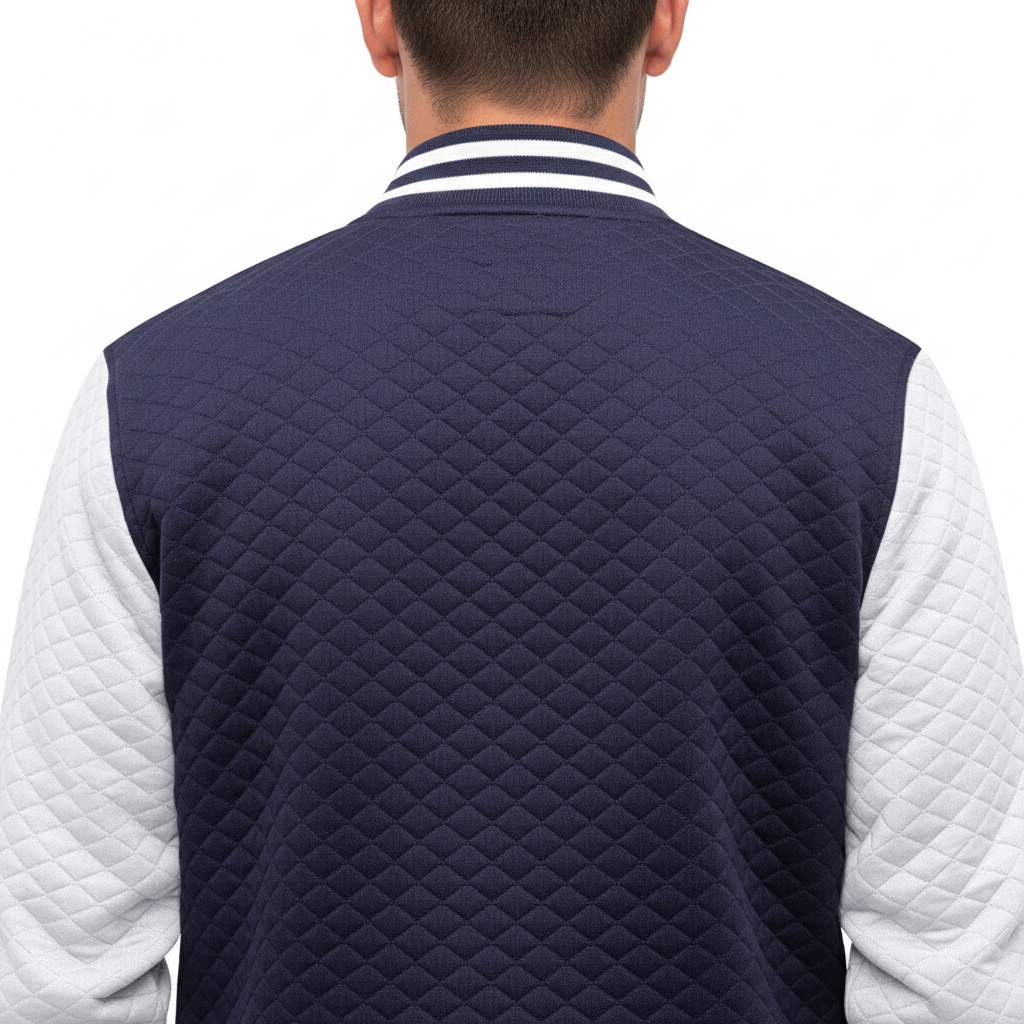 Virello Waffle Knit Bomber Jacket