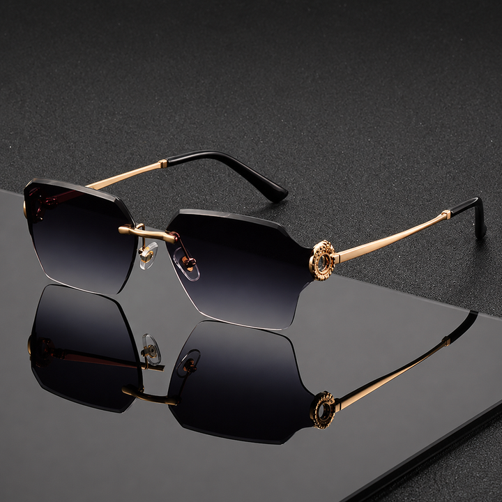 Blackline Rimless Square Sunglasses