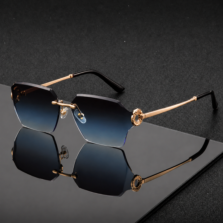 Blackline Rimless Square Sunglasses