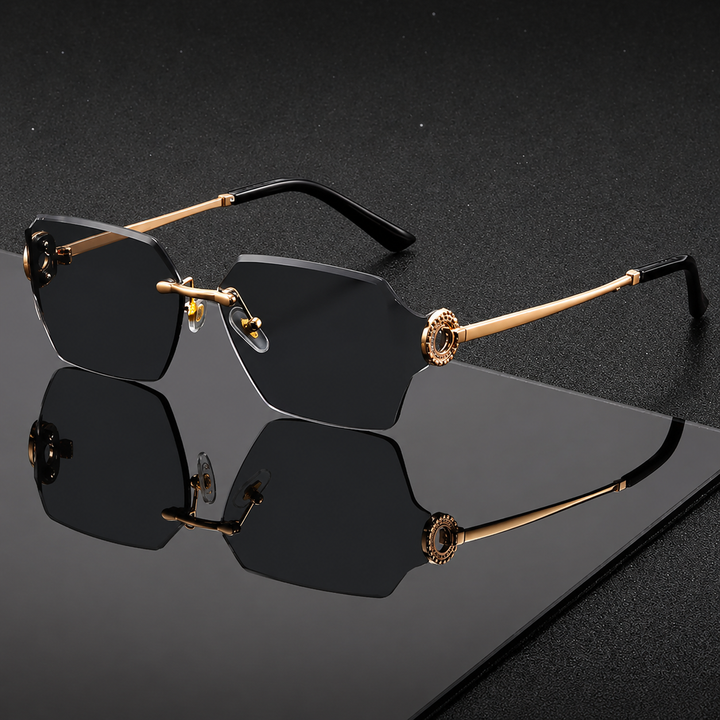 Blackline Rimless Square Sunglasses