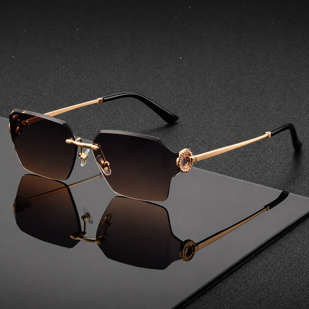 Blackline Rimless Square Sunglasses
