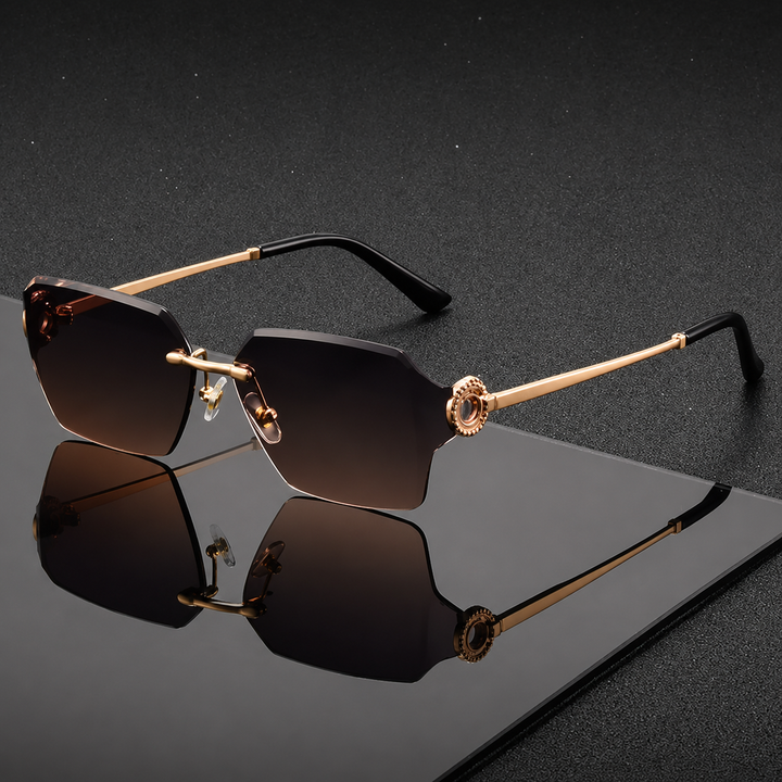 Blackline Rimless Square Sunglasses