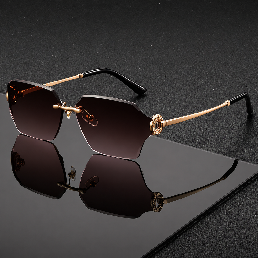 Blackline Rimless Square Sunglasses
