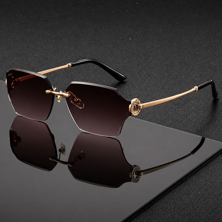 Blackline Rimless Square Sunglasses