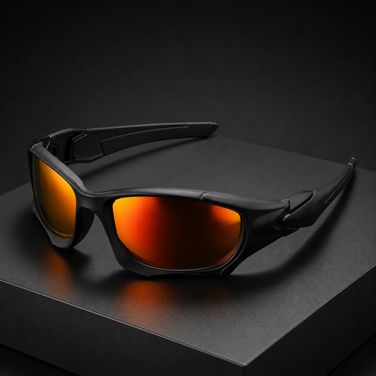 Calder polarized sport sunglasses with wraparound UV400 lenses