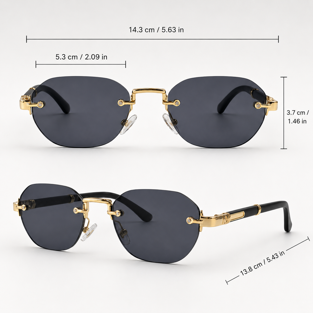 Cannes Gradient Rimless Sunglasses