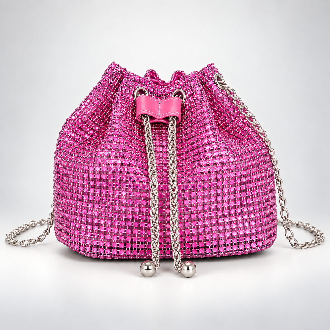 Celestine Crystal Drawstring Bag