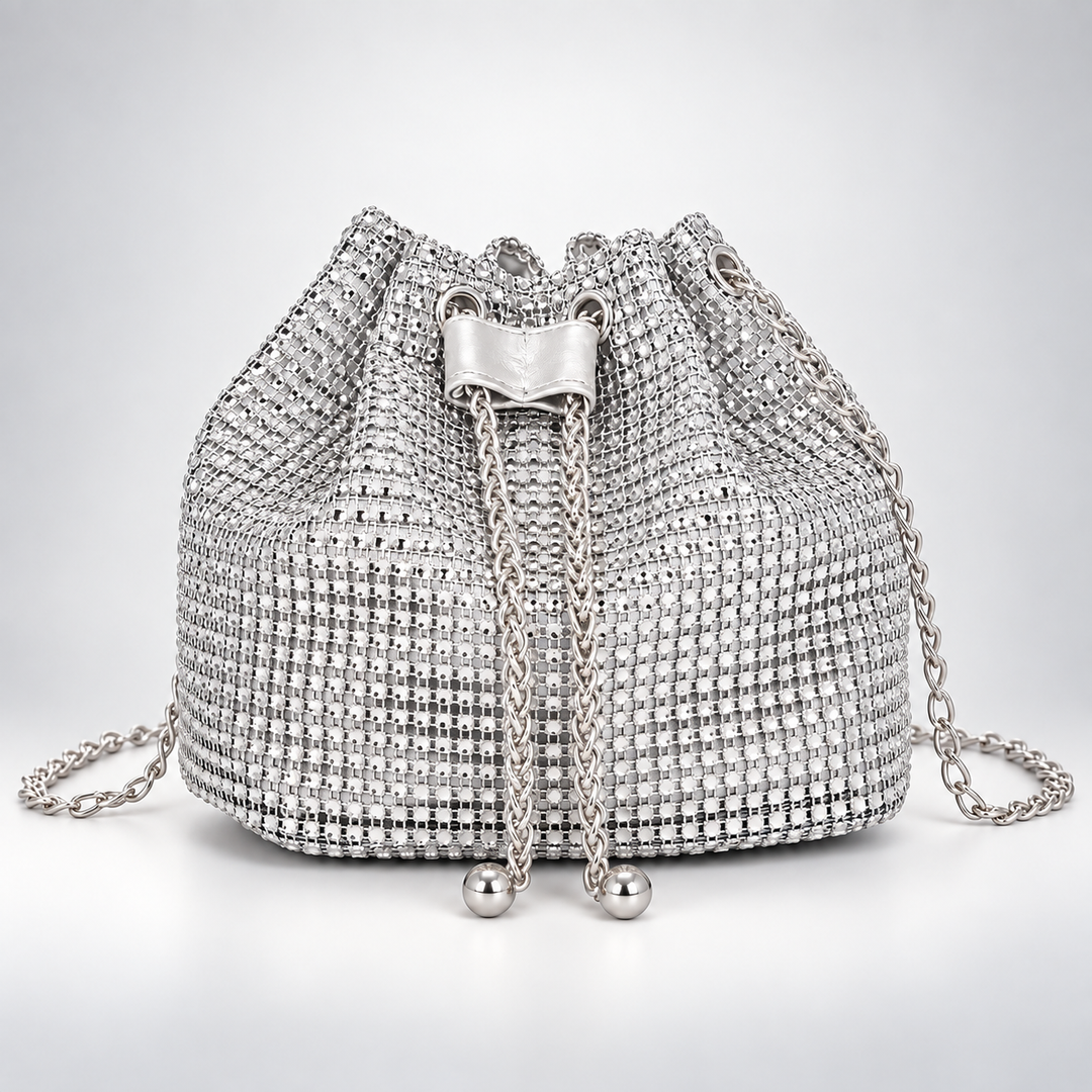 Celestine Crystal Drawstring Bag