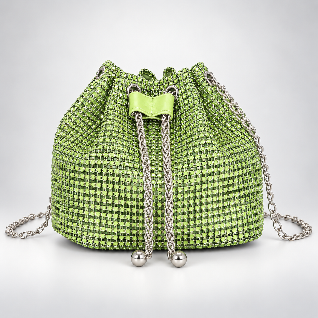 Celestine Crystal Drawstring Bag
