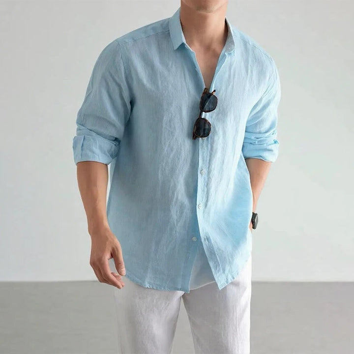 Classic Casual Shirt | Men's Casual Button Down with 100% Linen Cotton | Comfortable Fit for Everyday Wear