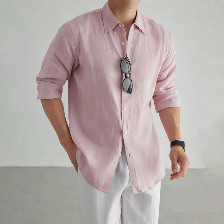 Classic Casual Shirt | Men's Casual Button Down with 100% Linen Cotton | Comfortable Fit for Everyday Wear