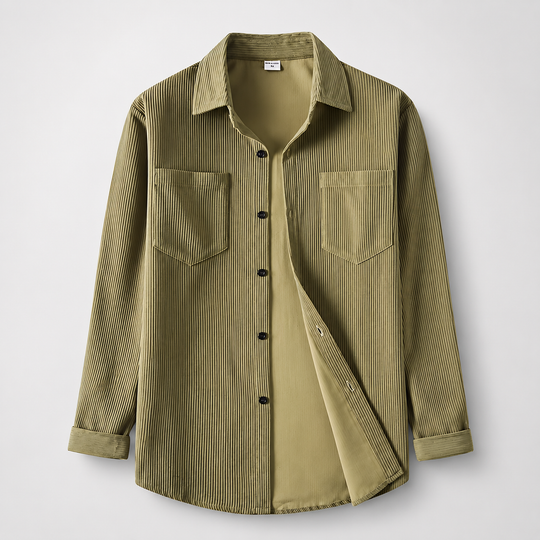 Cotswold corduroy shirt with classic textured structure