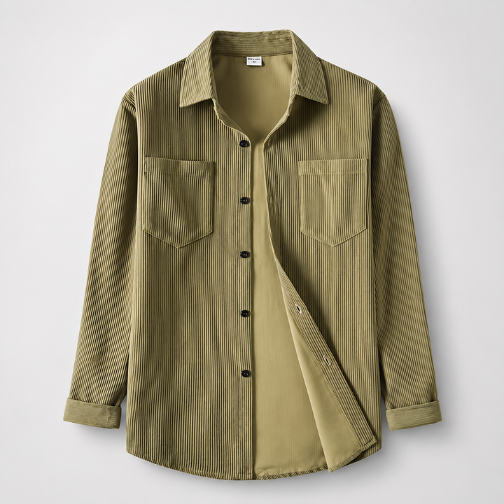 Cotswold corduroy shirt with classic textured structure