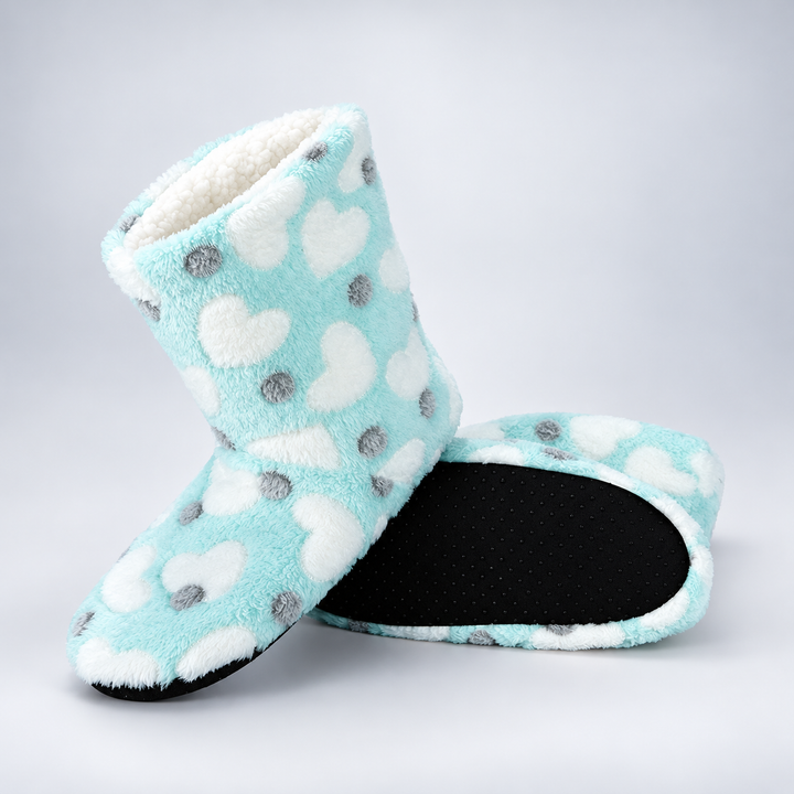Cozette Heart Plush Slippers