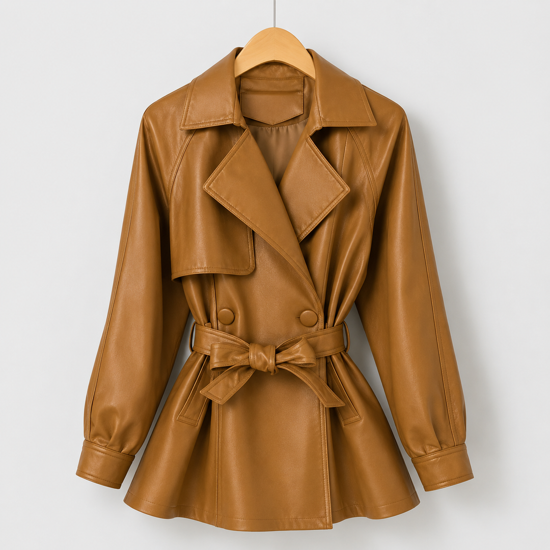 Cresswell Belted Faux Leather Jacket