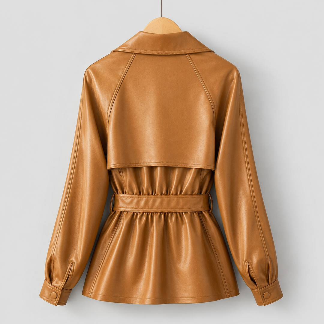Cresswell Belted Faux Leather Jacket