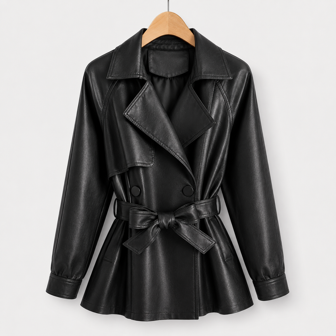 Cresswell Belted Faux Leather Jacket