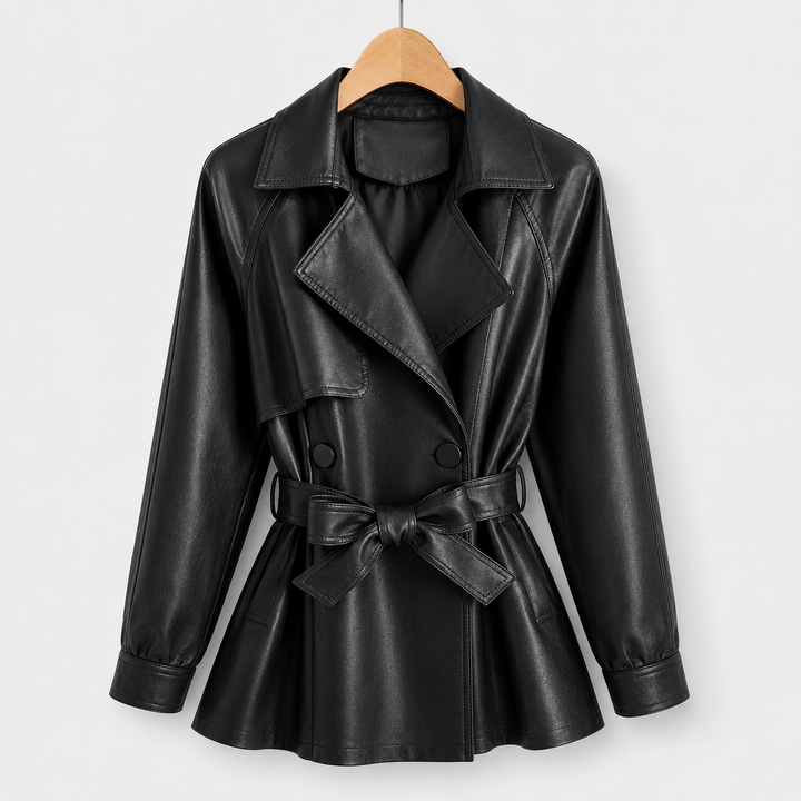 Cresswell Belted Faux Leather Jacket