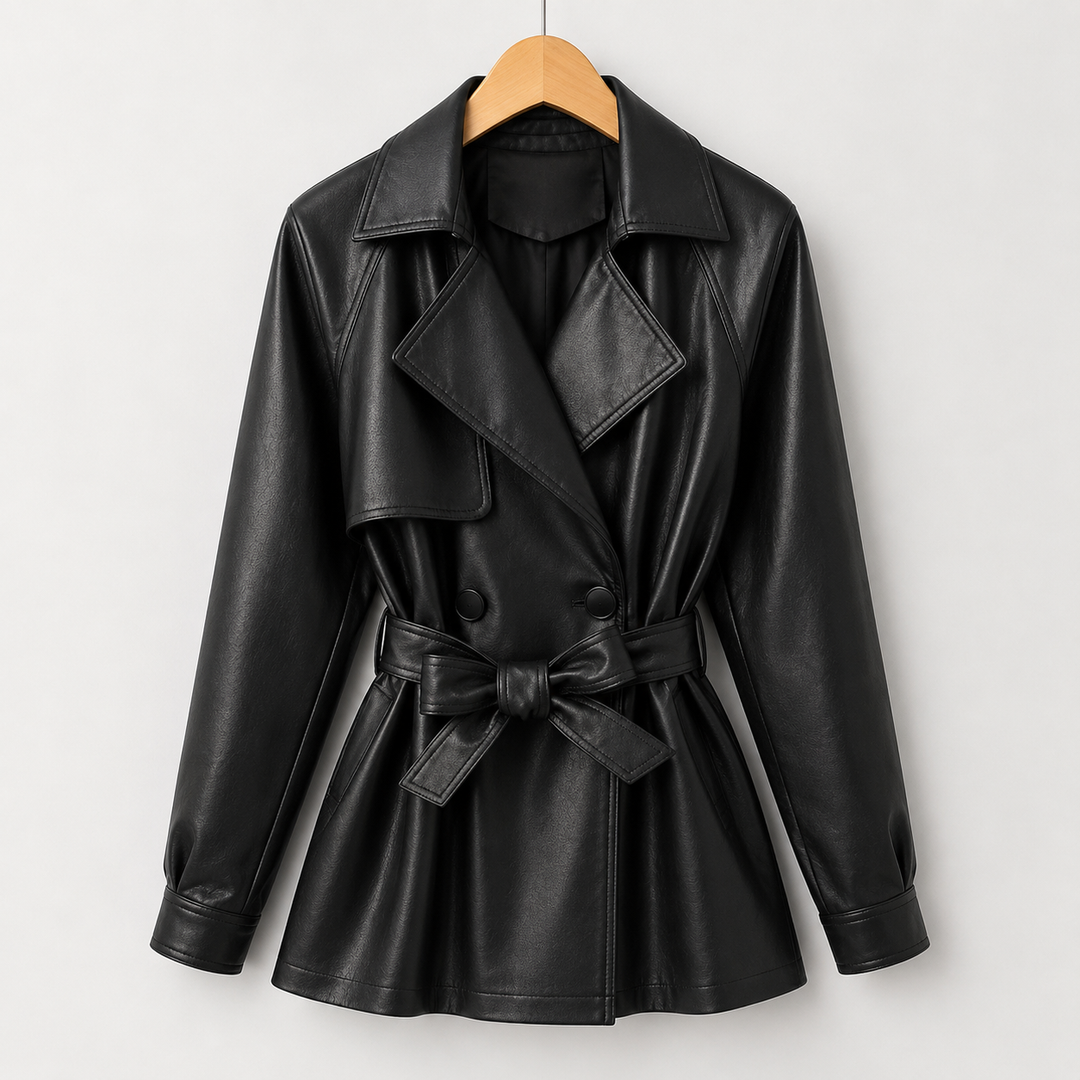 Cresswell Belted Faux Leather Jacket