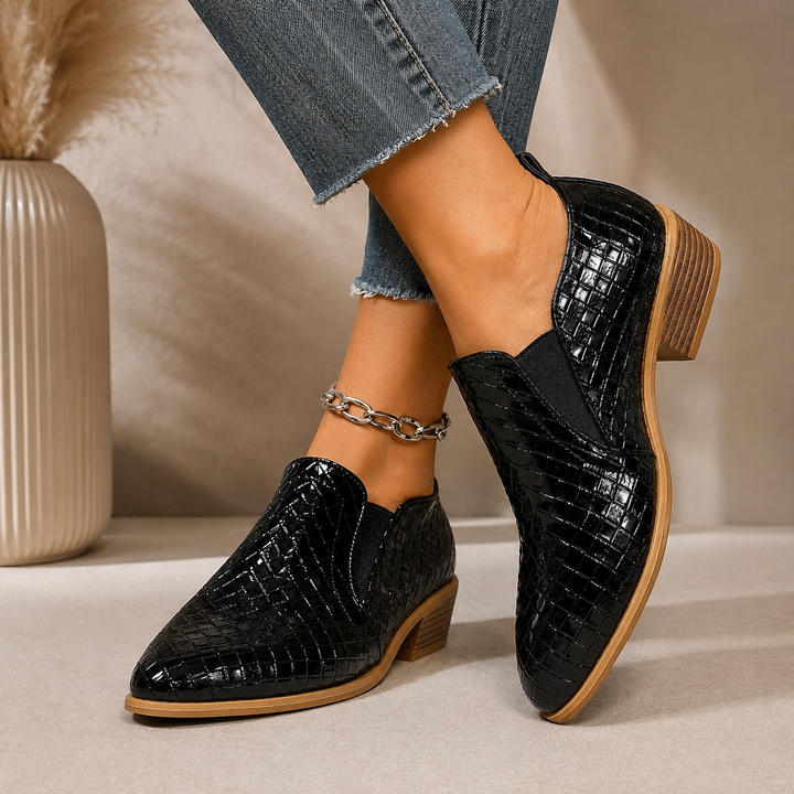 Elara Woven Heel Pump