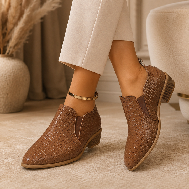 Elara Woven Heel Pump