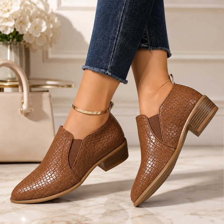Elara Woven Heel Pump