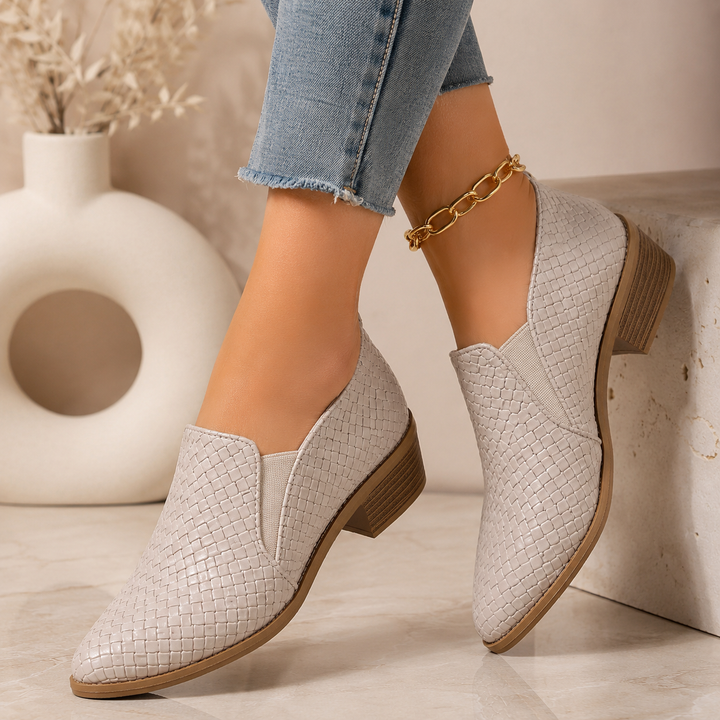 Elara Woven Heel Pump