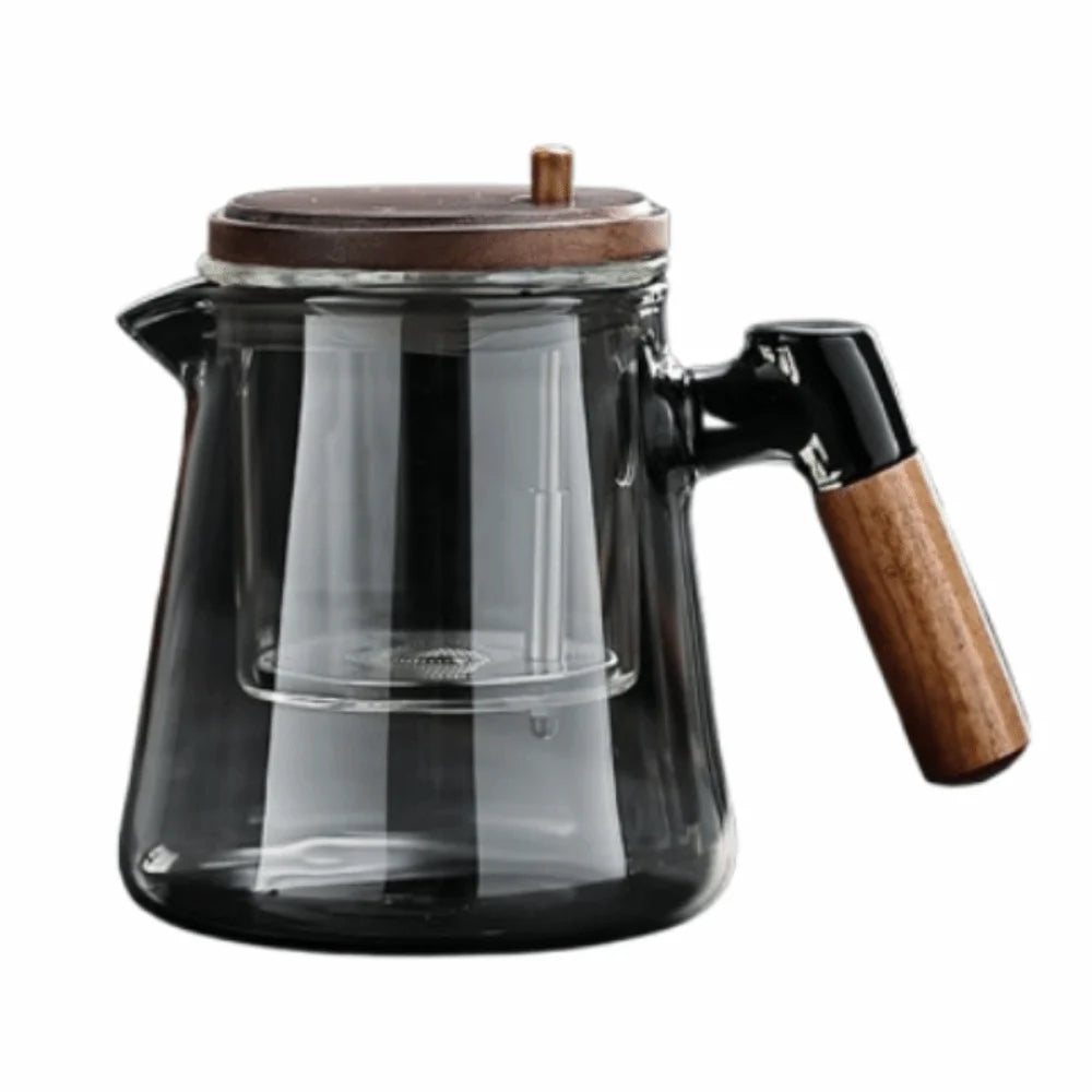 Elegant Glass Teapot with Infuser & Wooden Handle | 650ML Heat Resistant Design for Effortless Brewing 9