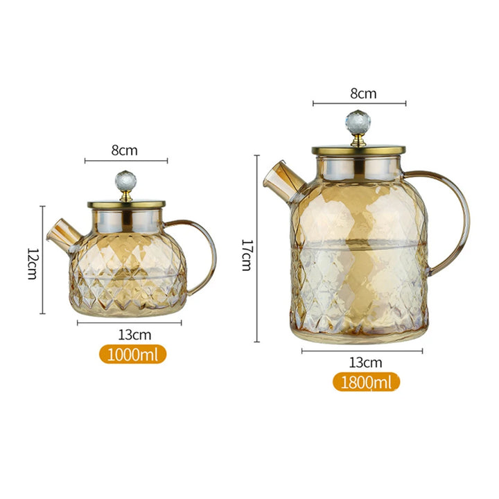 Elegant Teapot | Large Capacity Glass Teapot with Heat Resistance | Perfect for Home and Office Use 2