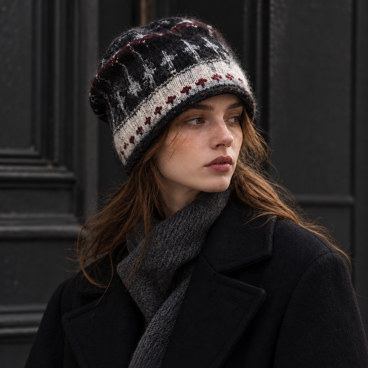 Elowen Jacquard Knit Beanie