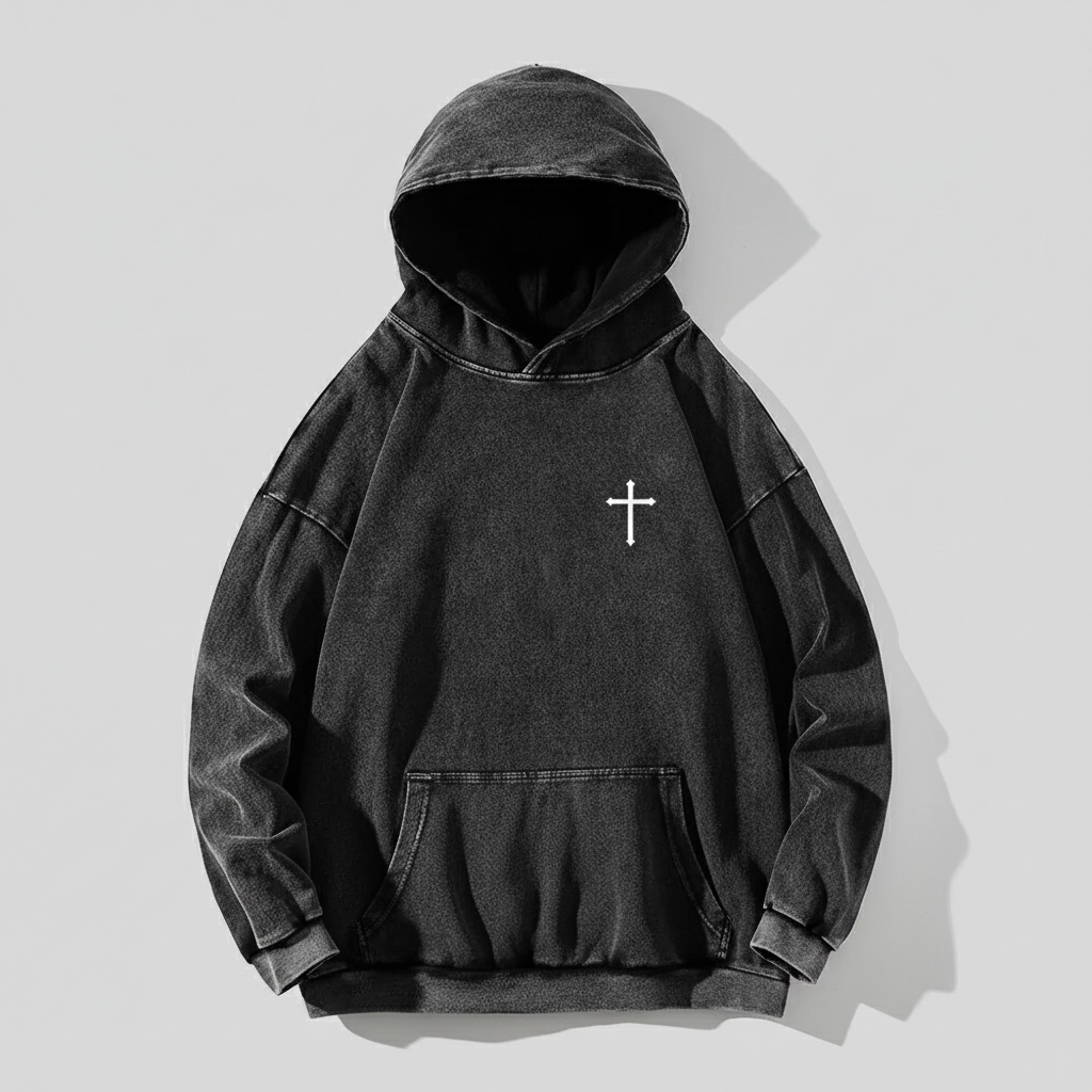 Ravenshade Psalm 91:11 Washed Cotton Hoodie