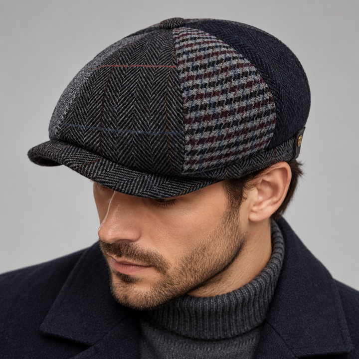 Harrow Patchwork Flat Cap