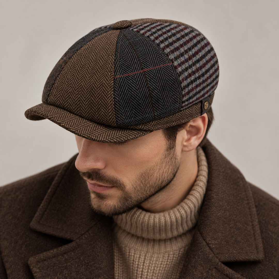 Harrow Patchwork Flat Cap