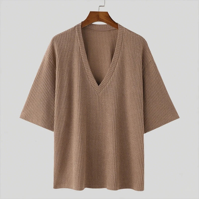 Hawthorne Ribbed V-Neck Tee
