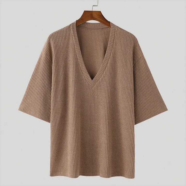 Hawthorne Ribbed V-Neck Tee