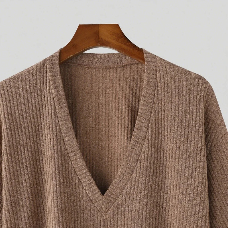 Hawthorne Ribbed V-Neck Tee