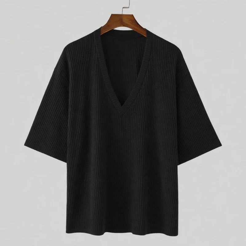 Hawthorne Ribbed V-Neck Tee